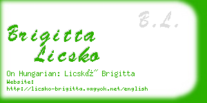 brigitta licsko business card